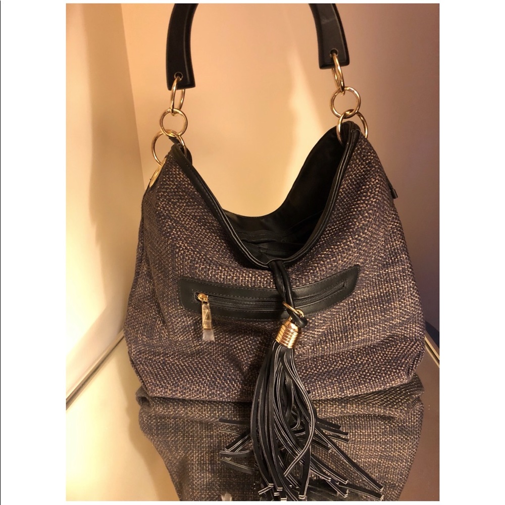 Handbag With Wooden Handle